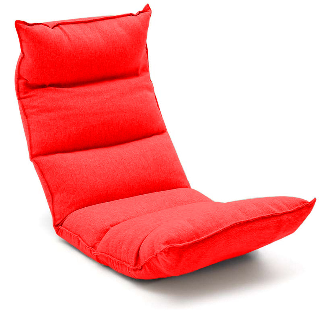 Foldable Tatami Floor Sofa Bed/ Lounge Chair/ Recliner/ Lazy Couch - Red