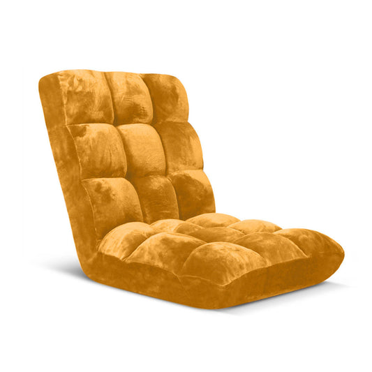 Recliner & Folding Floor Sofa/ Futon/ Couch/ Cushioned Chair - Apricot