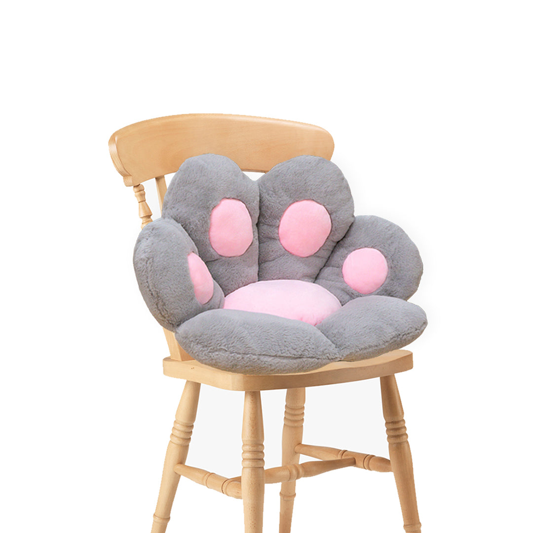 Paw Shape Small Plush Lazy Cushion/ Pillow - Grey