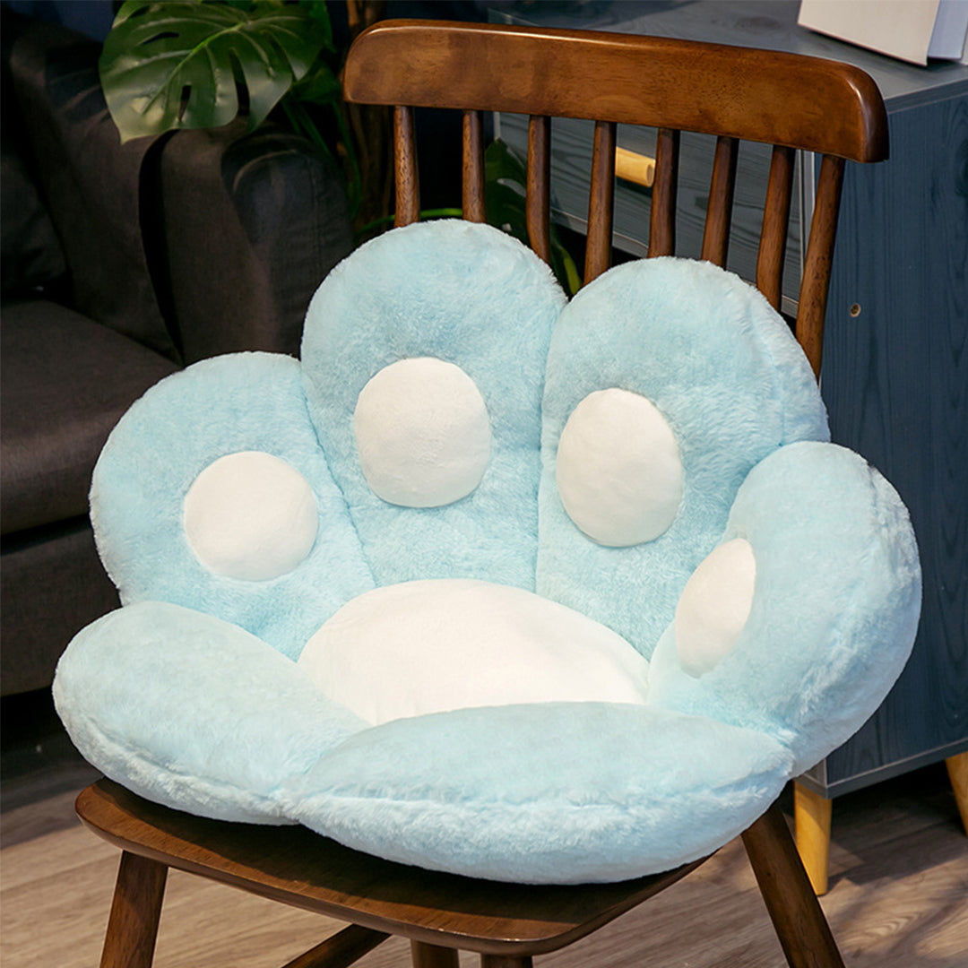 Paw Shape Plush Lazy Cushion/ Pillow - Blue