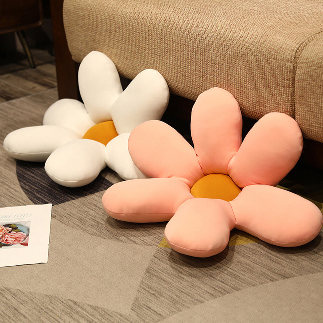 Daisy Flower Soft Plush Cushion/ Floor Pillow - Pink