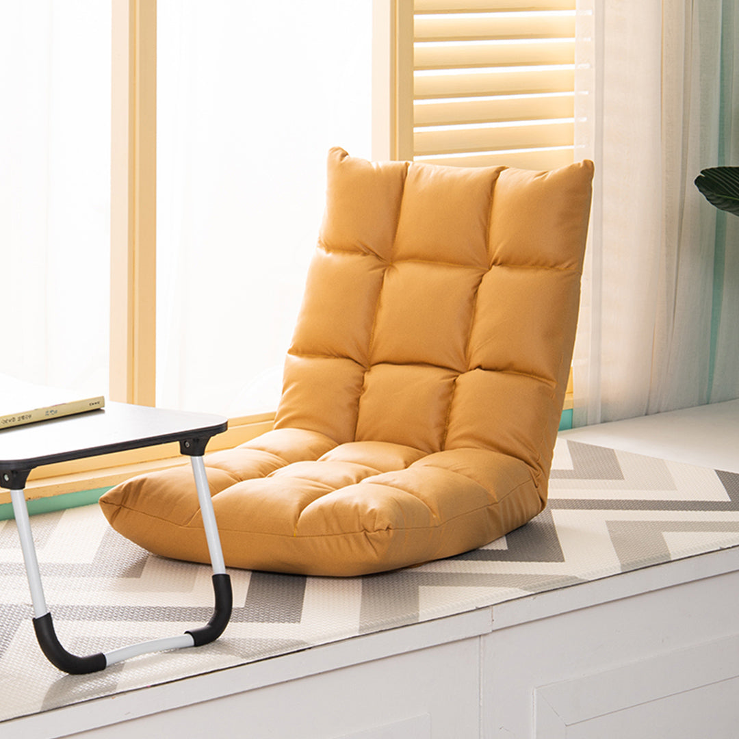 Adjustable Lounge Floor Recliner/ Gaming Sofa Bed/ Seat - Yellow