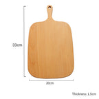 Brown Rectangle Wooden Serving Tray Chopping Board with Handle - 33cm
