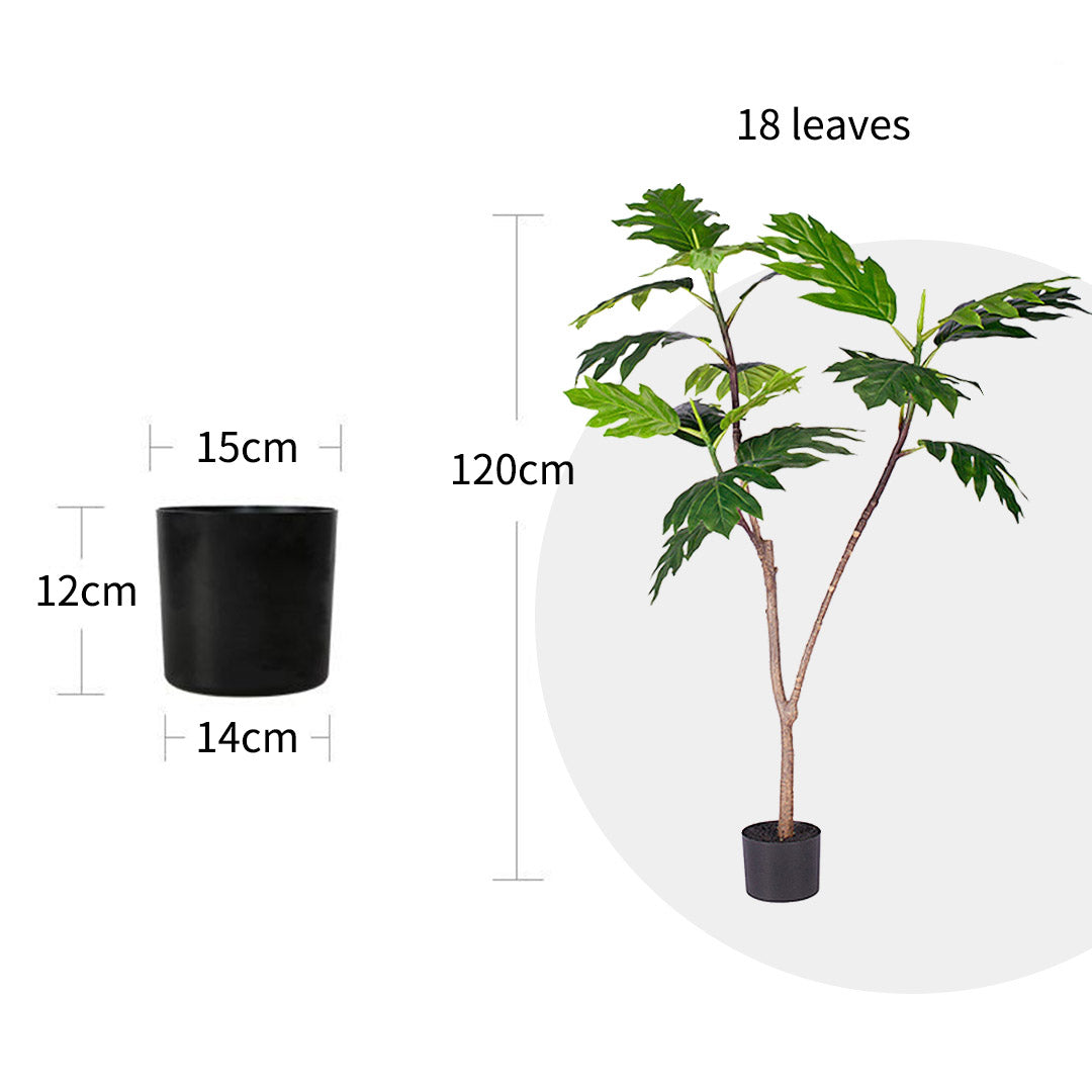 Artificial Split-Leaf Philodendron Tree/ Plant - 120cm