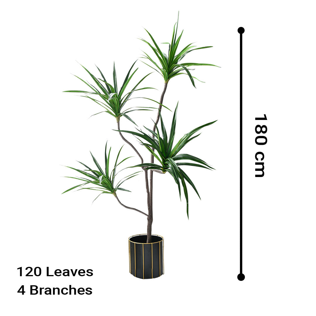 Artificial Brazilian Iron Tree Plant with 4 Heads - 180cm tall