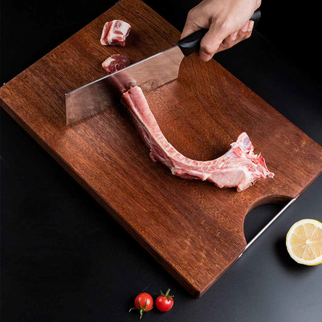 Rectangular Wooden Ebony Butcher Block Charcuterie Board - 50cm