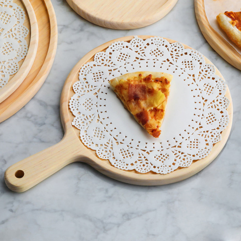 Round Premium Pine Wooden Food Serving Tray Charcuterie Board - 10 inch