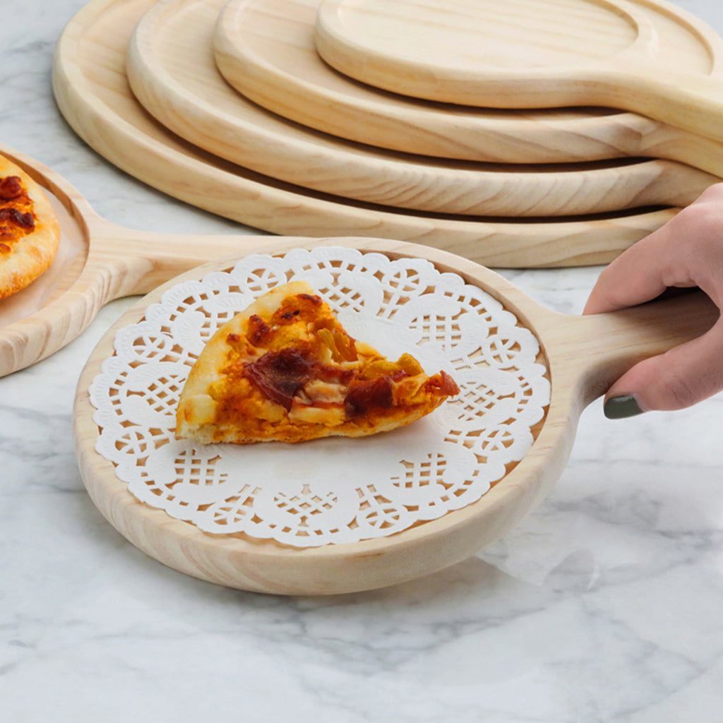 Round Premium Pine Wooden Food Serving Tray Charcuterie Board - 10 inch