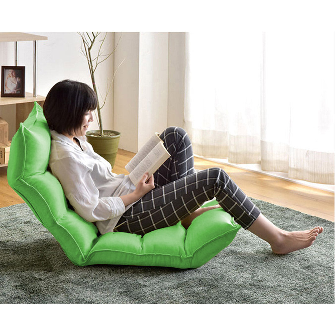 Foldable Tatami Floor Sofa Bed/ Lounge Chair/ Recliner/ Lazy Couch - Green