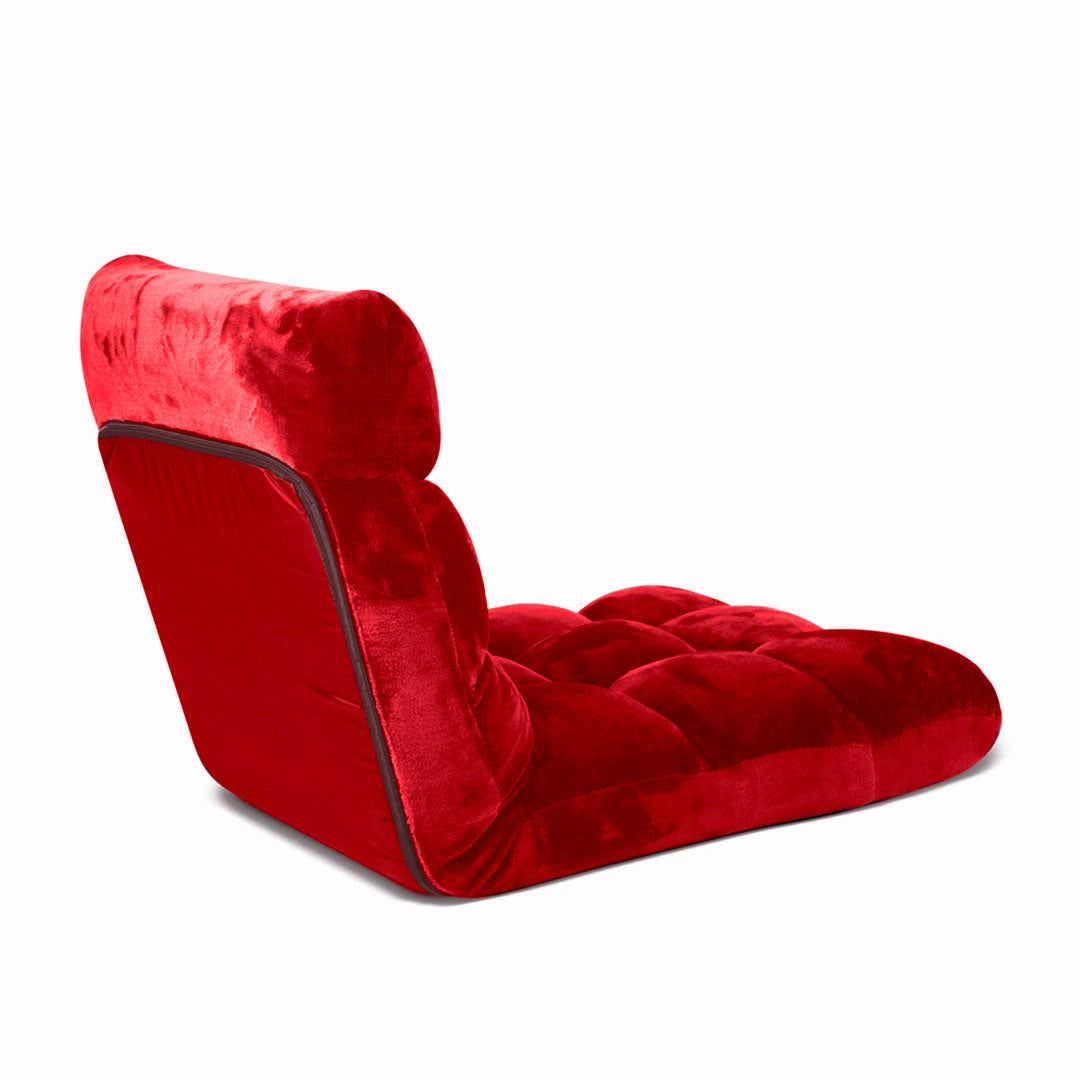 Recliner & Folding Floor Sofa/ Futon/ Couch/ Cushioned Chair - Red