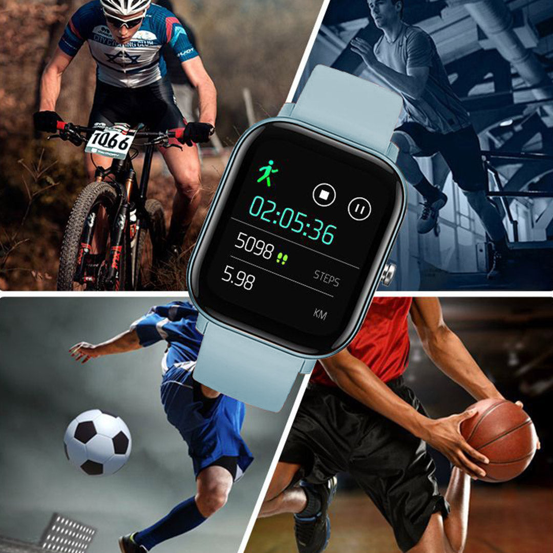Smart Watch Waterproof Fitness Monitor Tracker - Blue