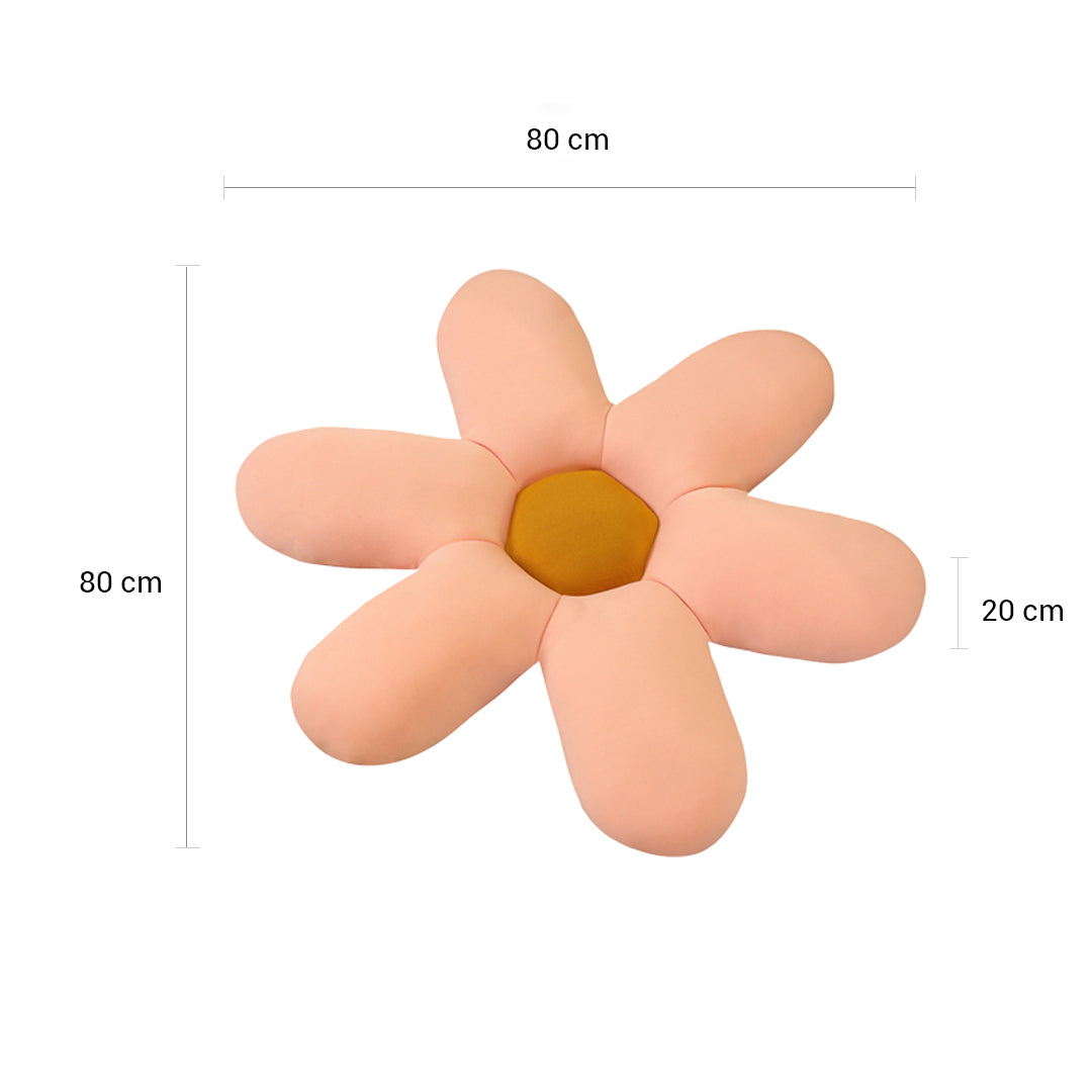 Daisy Flower Soft Plush Cushion/ Floor Pillow - Pink