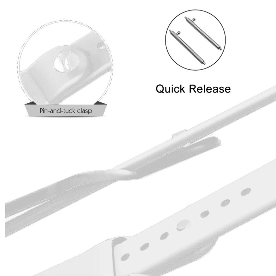 Smart Watch Model B57C Compatible Wristband Strap - White