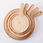 Round Premium Pine Wooden Food Serving Tray Charcuterie Board - 10 inch