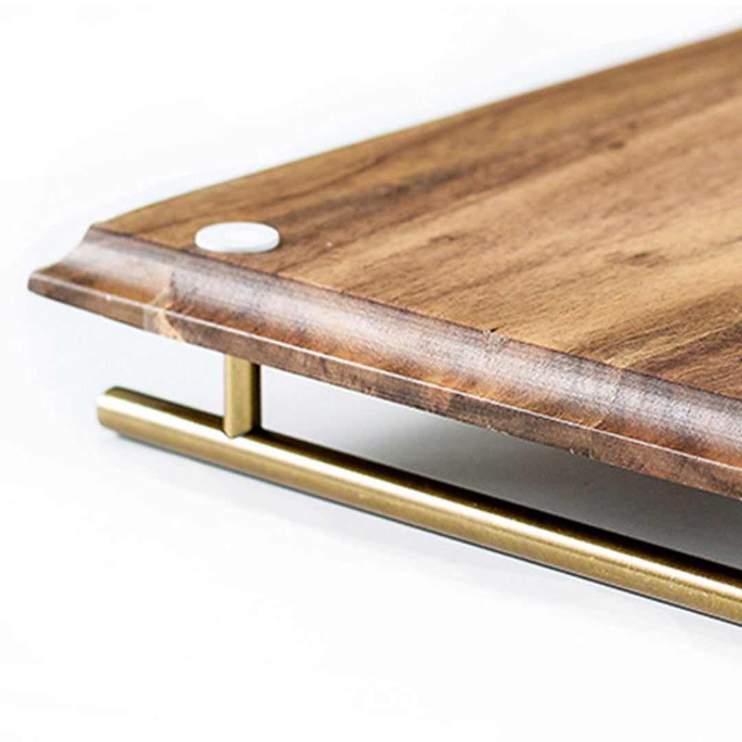 Brown Rectangle Wooden Acacia Food Serving Tray Charcuterie Board - 36cm
