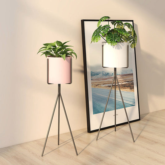 Tripod Plant Stand with Pink Pot Holder - 70cm