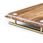 Brown Rectangle Wooden Acacia Food Serving Tray Charcuterie Board - 39cm