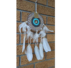 Boho Macrame Shell Dreamcatcher Wall Art - Aqua