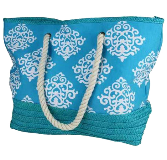 Beach Bag Split Baroque - Blue | mishLifestyle