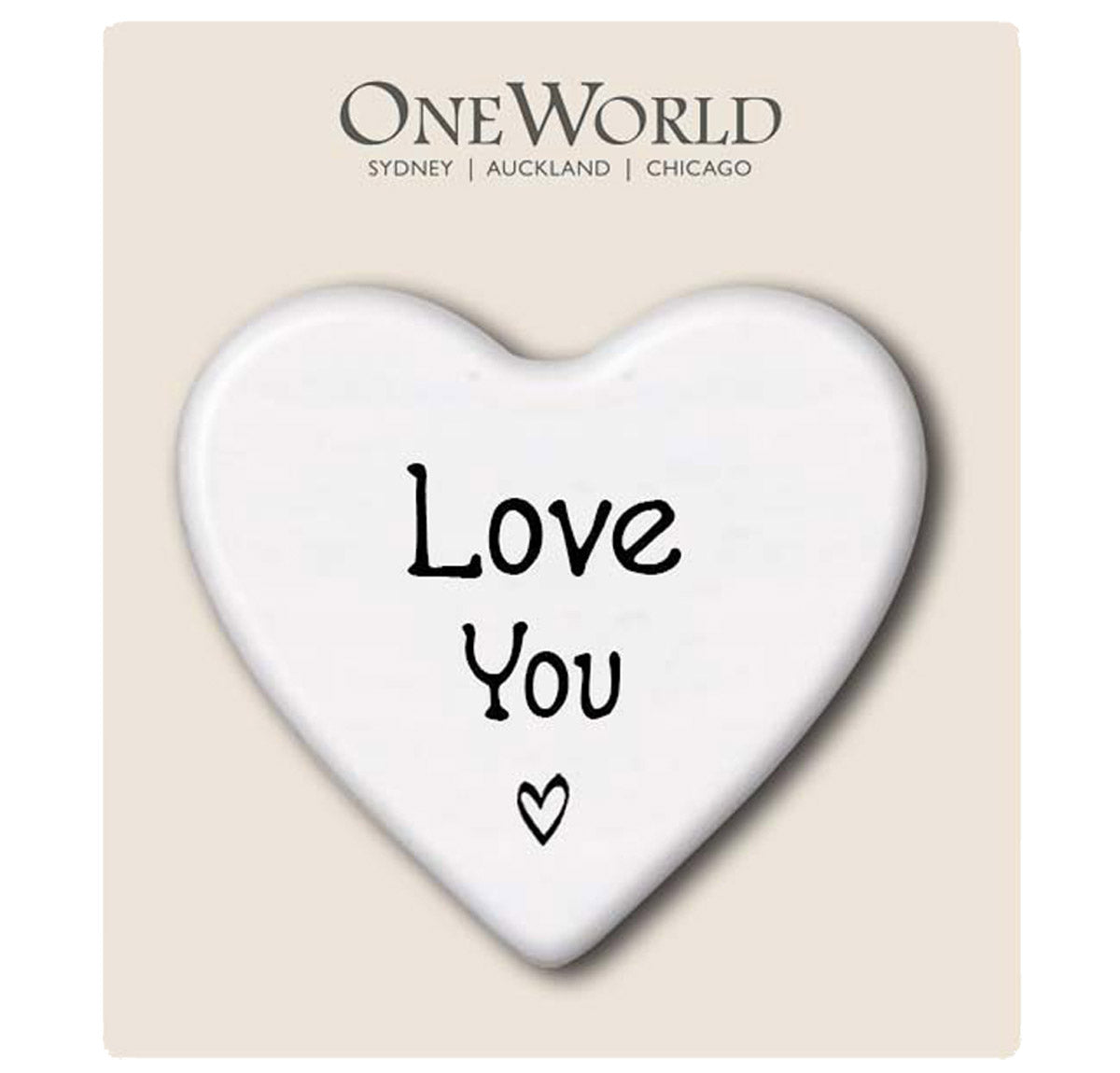 Ceramic Heart-Shaped Magnet- Love You | mishLifestyle