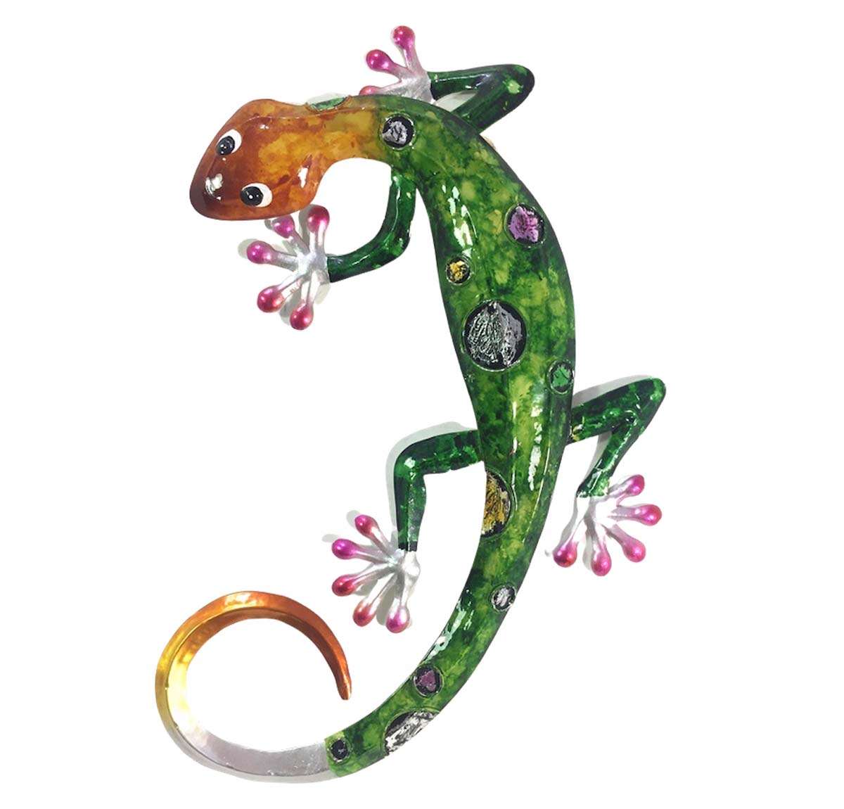 Gecko Metal Art Wall Hanging - Green | Home Decor