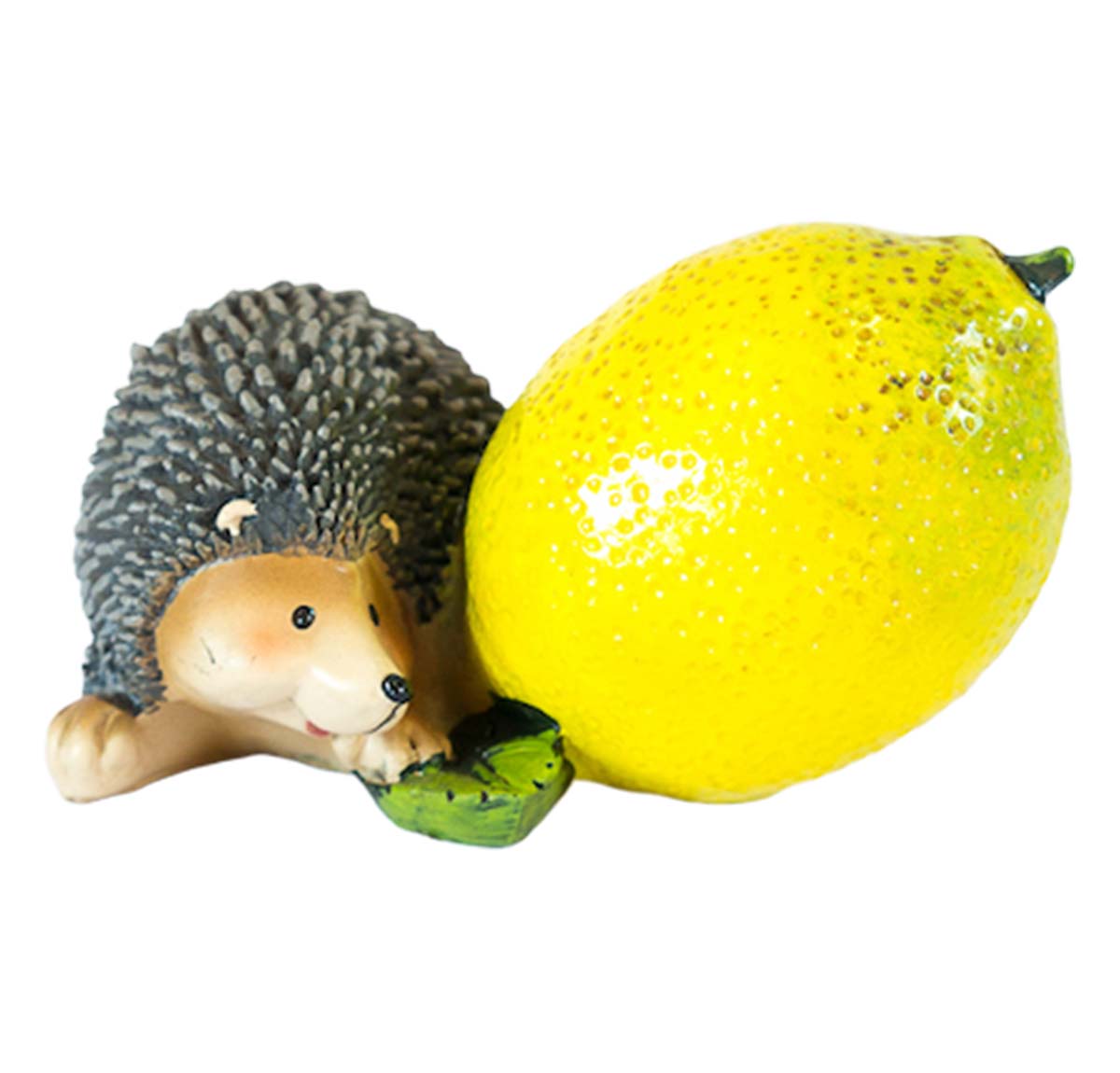 Mini Hedgehog With Lemon - Poly Resin | Garden Decor | Home Decor