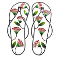Jandal With Pohutukawa Metal Wall Hanging Art | Home Decor