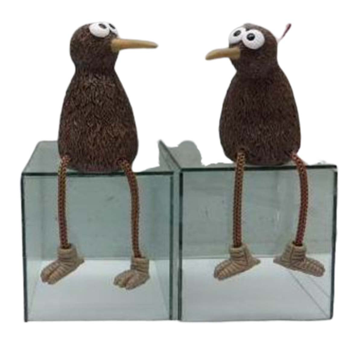 Pair Of Kiwis With Dangling Legs - Poly Resin | Small Decor | Home Decor