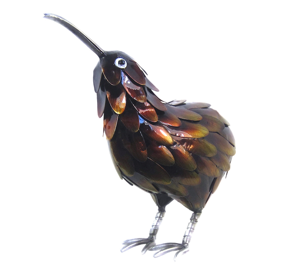 Kiwi Bird Stretching Metal Free Standing - small | Home Decor