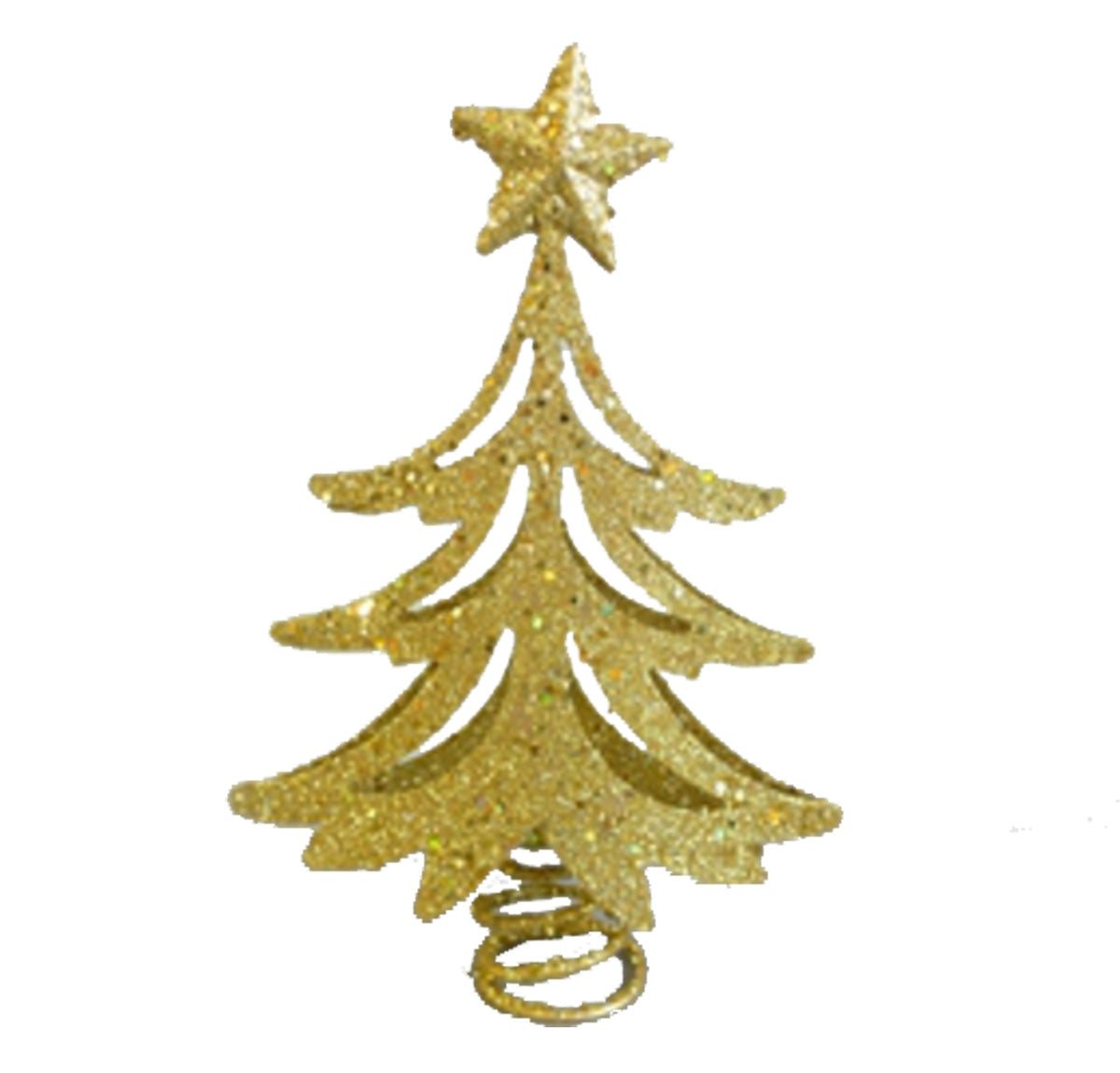 Gold Glitter Christmas Tree Topper - 220mmH | Home Decor