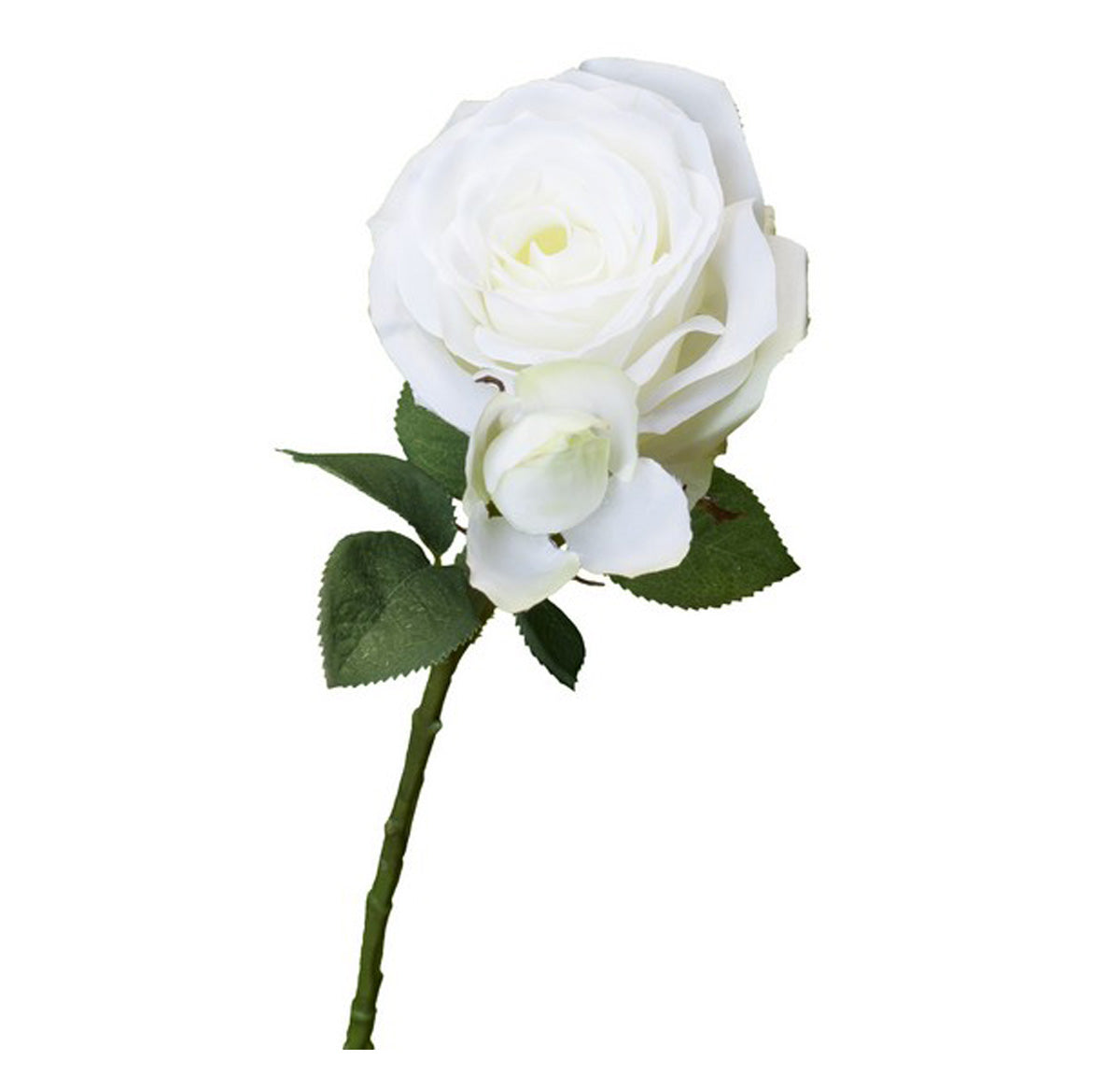 Artificial White Rose Spray With Bud - Set of 4 | Silk Flowers | Home Decor