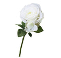 Artificial White Rose Spray With Bud - Set of 4 | Silk Flowers | Home Decor