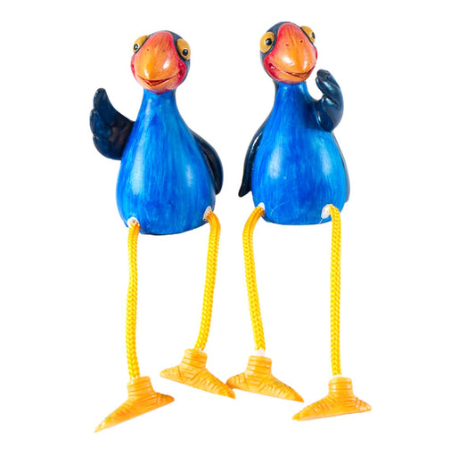 Pair Of Pukeko With Dangling Legs | Small Decor | Home Decor