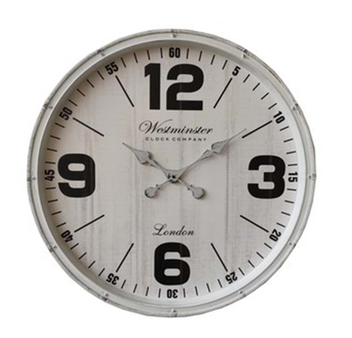 The Westminster Numeral Round Wall Clock - White | Home Decor