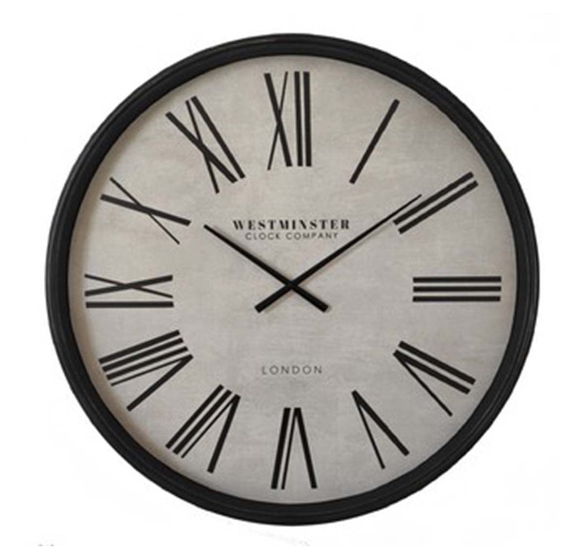 The Westminster Roman Numerals Round Wall Clock - white/dark grey | Home Decor