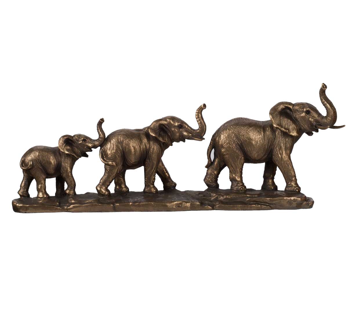 Elephant Family Statue - Polyresin