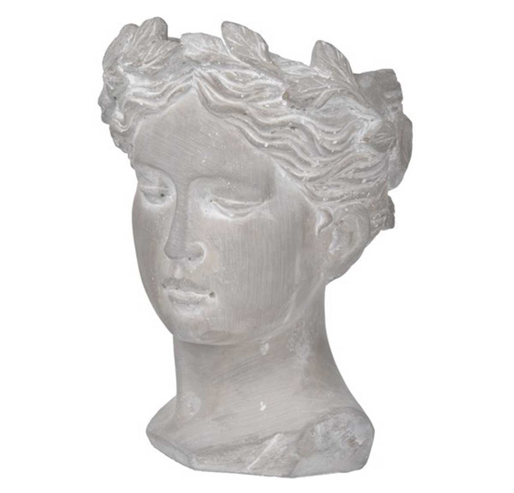Medium Visage Head Planter/Vase - Cement | Planters | Home Decor