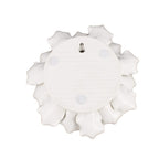 Ceramic 3D Flower Wall Hanging Decor Large - Cream