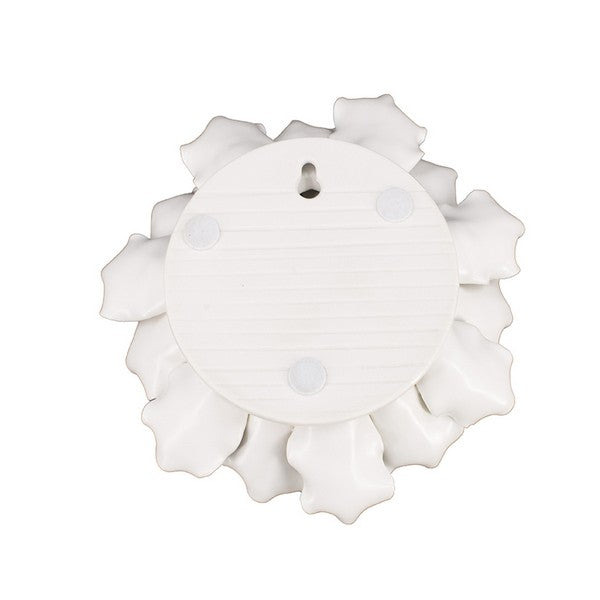 Ceramic 3D Flower Wall Hanging Decor Large - Cream