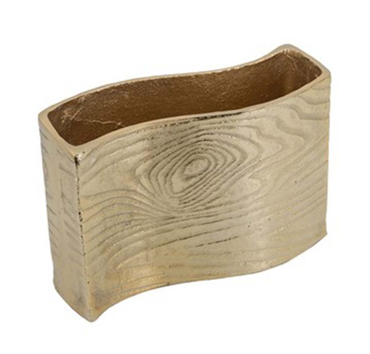 Aluminium Timber Wavy Rectangular Vase | Vase & Urn | Home Decor