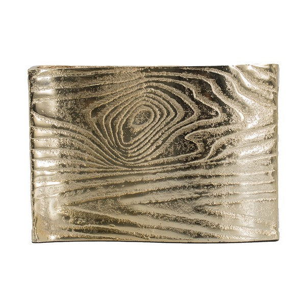 Aluminium Timber Wavy Rectangular Vase