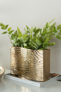 Aluminium Timber Wavy Rectangular Vase