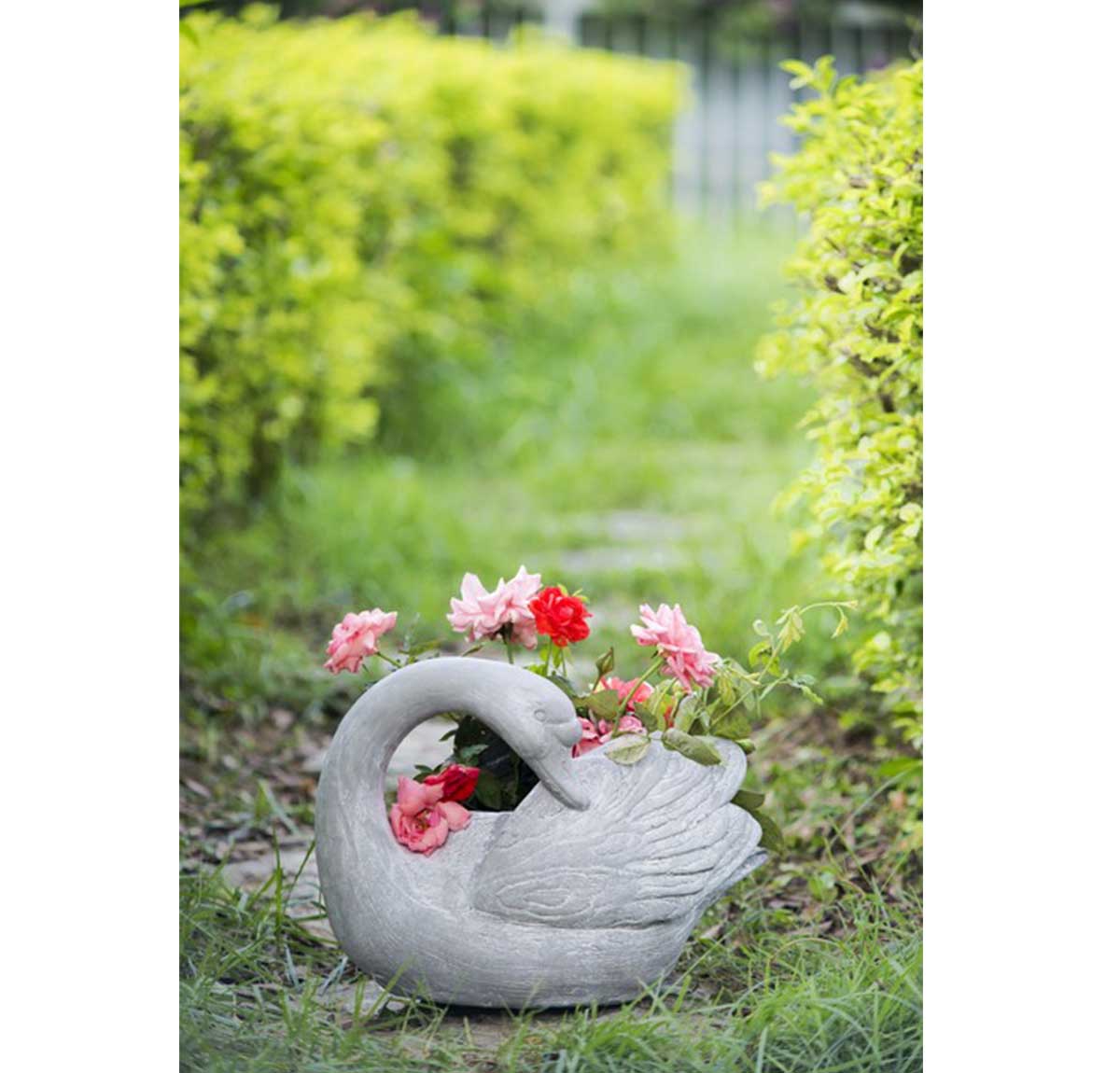 Swan Planter II - Resin | Pots & Planters | Home Decor