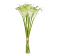 Artificial 9-Stem Green Calla Lily Bunch | Silk Flowers | Home Decor