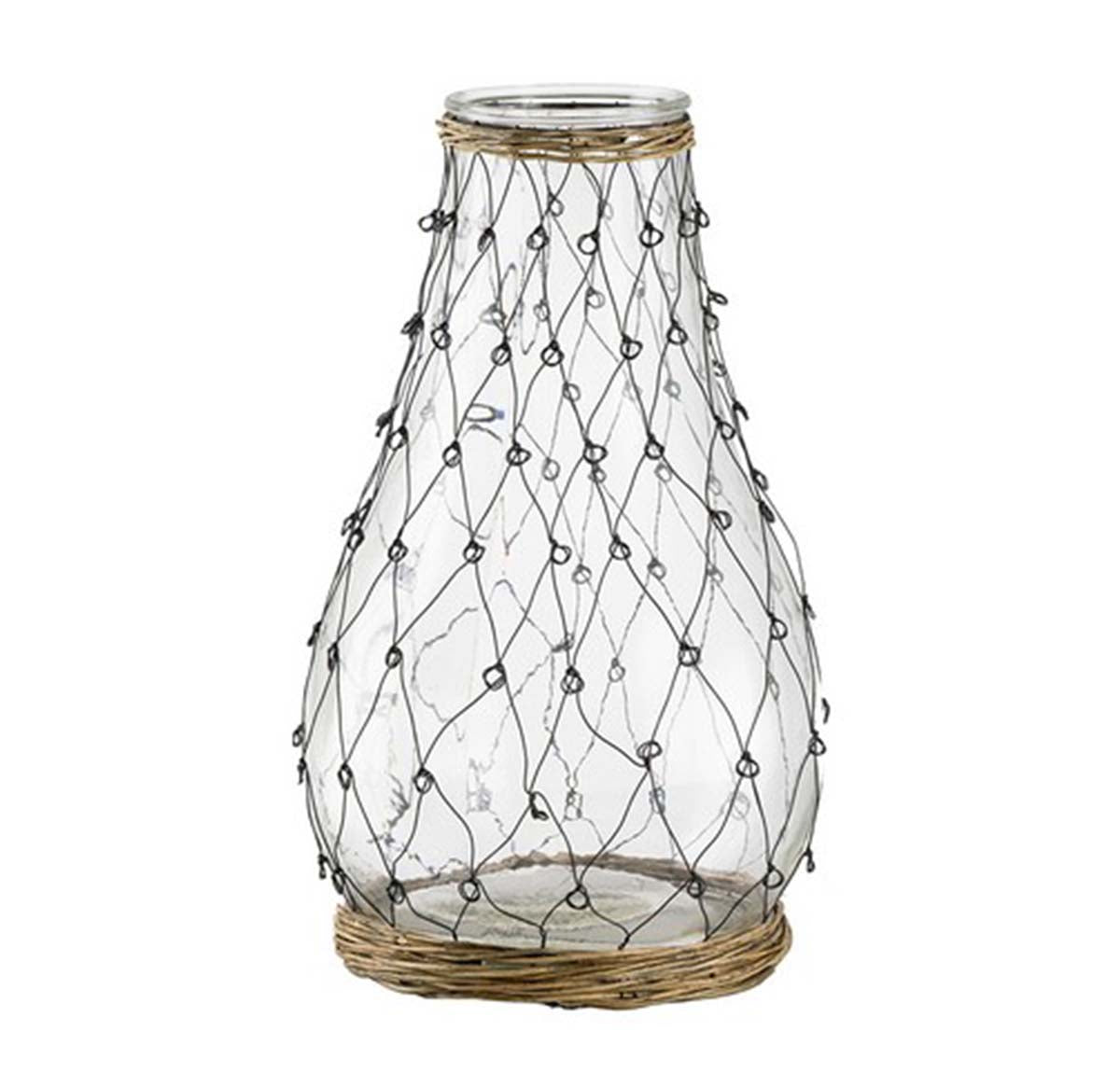 Glass And Wire Teardrop Vase - large | Vases & Urns | Home Decor