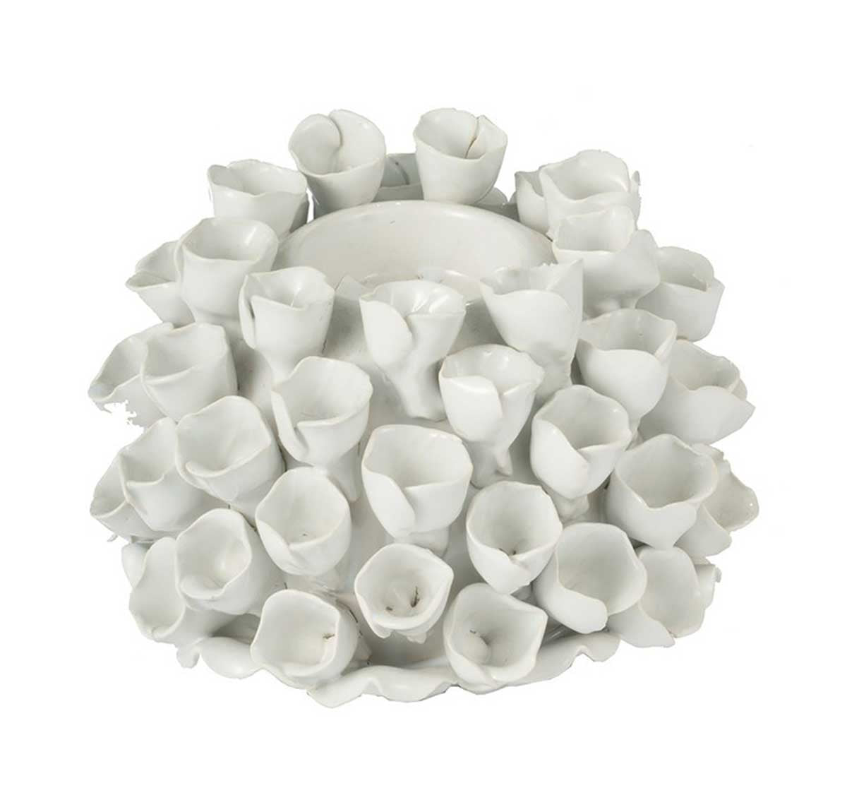 Faux Sphere-shaped Coral Accent - White