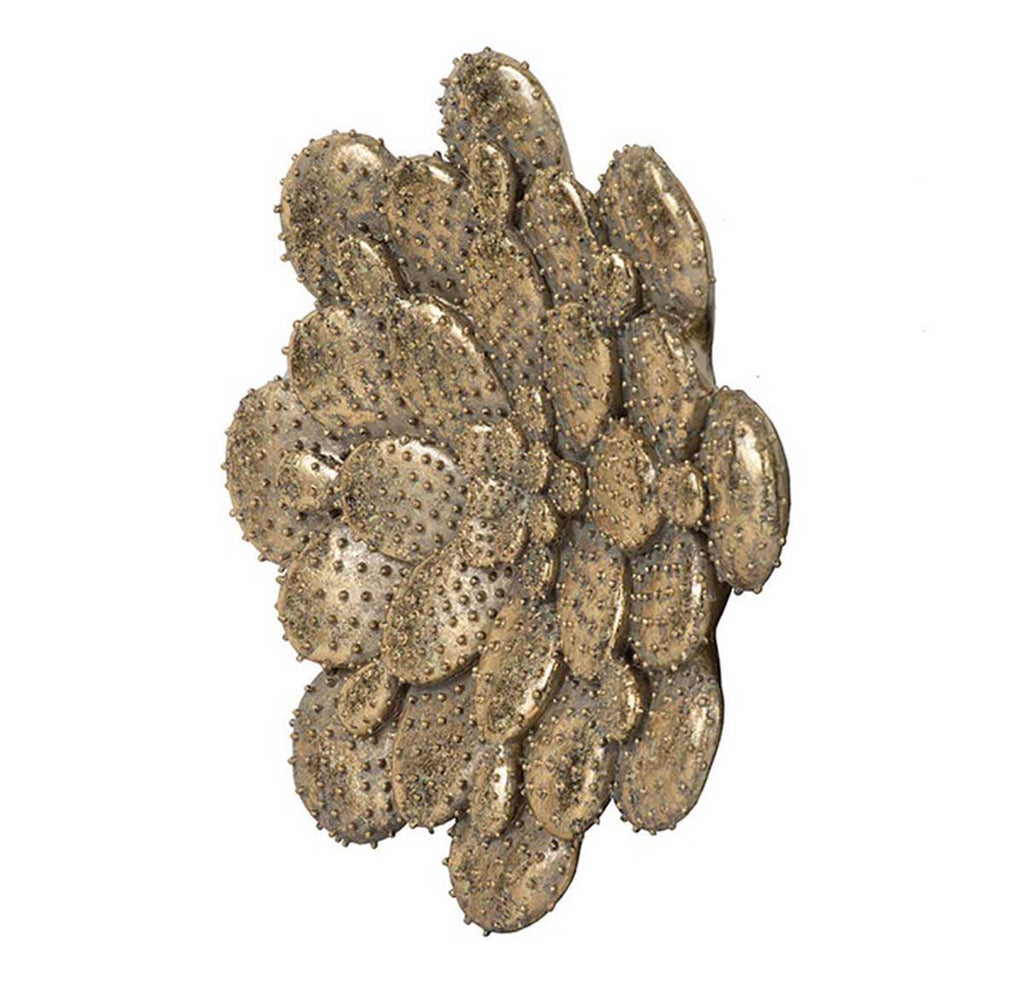 Annie Succulent Wall Hanging Plaque - gold