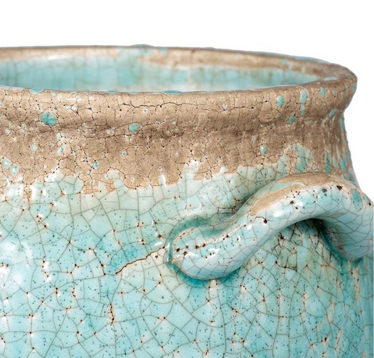 The Candia Ceramic Vase Medium - Turquoise