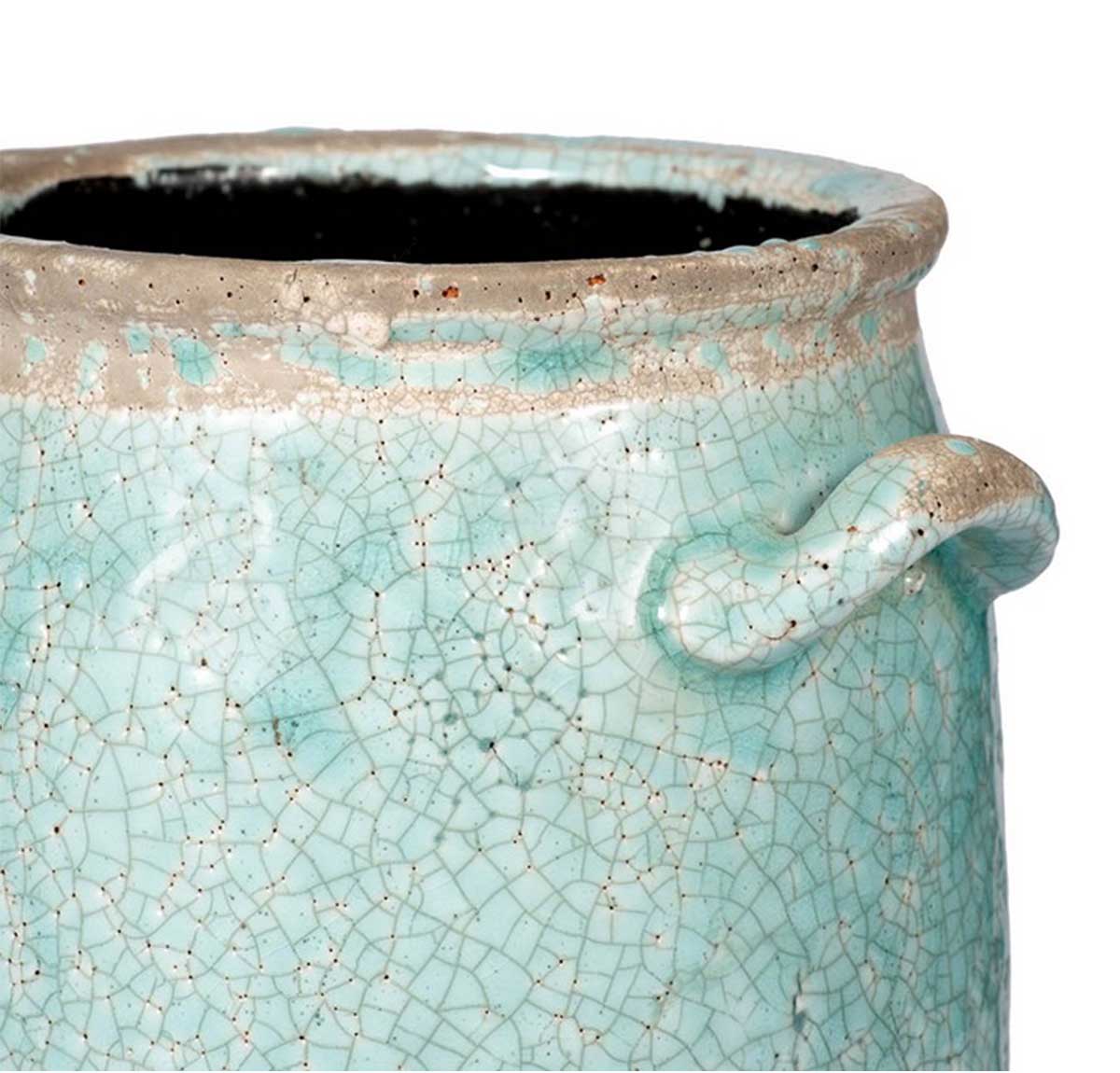 The Candia Ceramic Vase Small - Turquoise