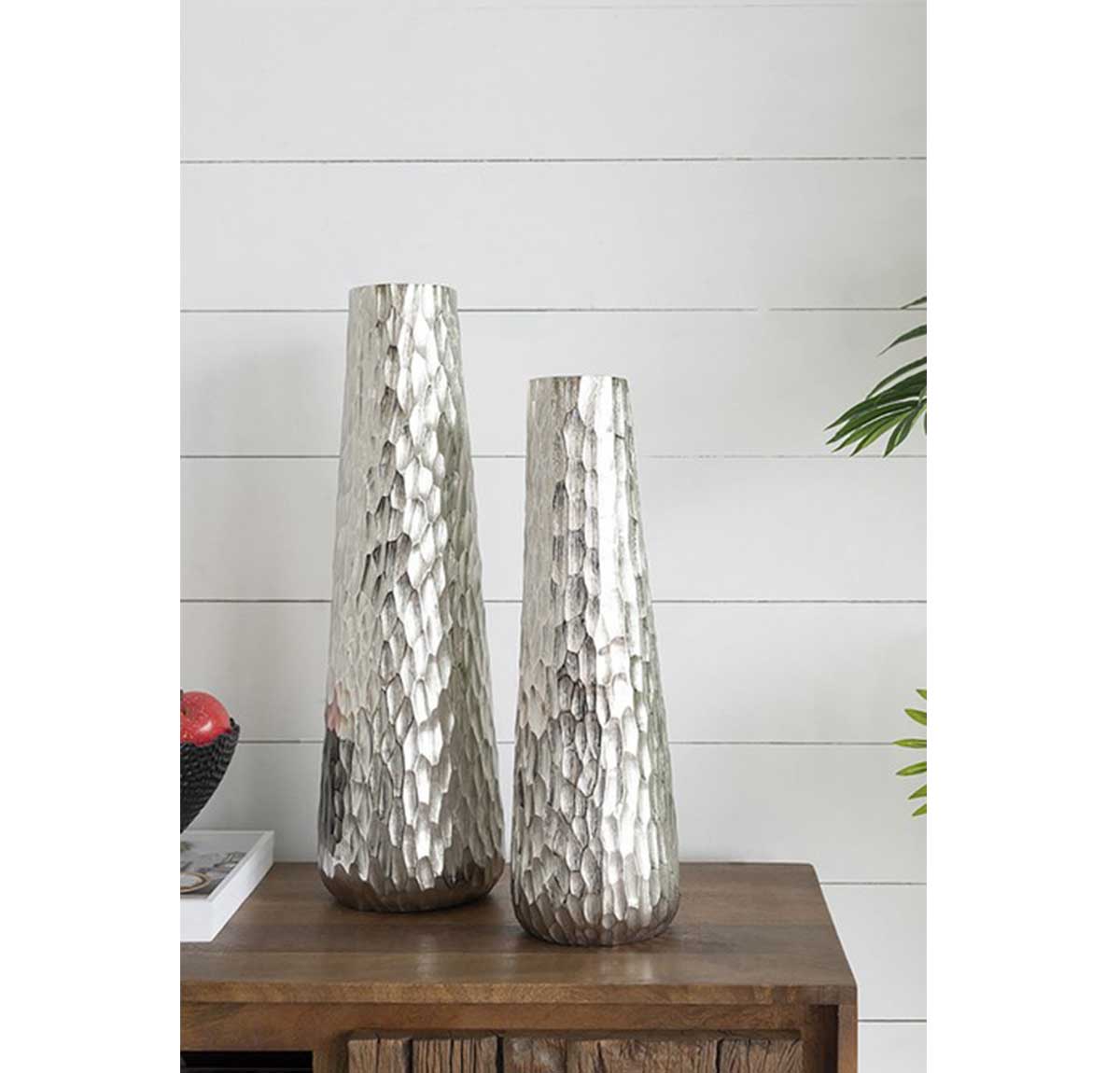 Diamond Textured Oblong Long Vase (59cm tall)